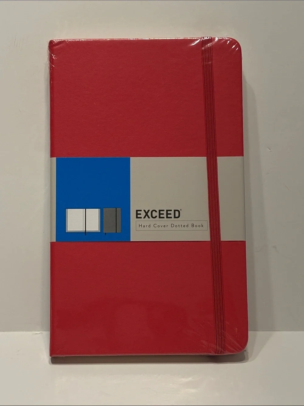 Exceed Red Hard Cover Dotted Notebook Journal